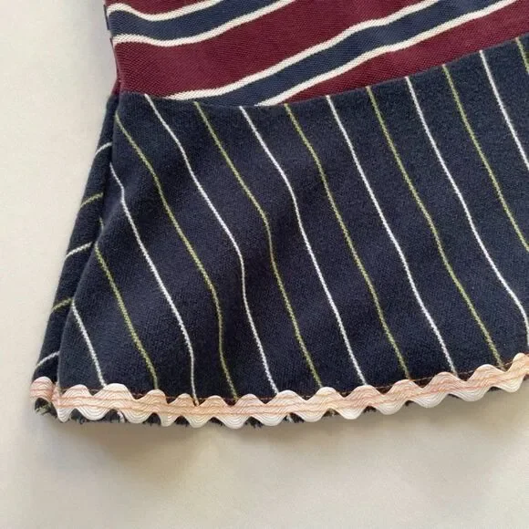 CourtneyCourtney Blue Girls Dress 7/8 Sleeveless Cotton Twirly Skirt Handmade - Picture 5 of 8